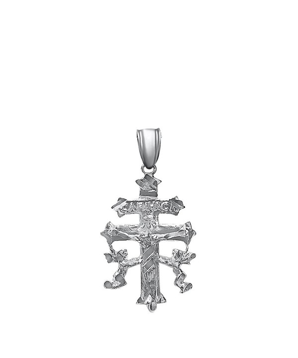 Sterling Silver Crucifix Caravaca Pendant