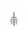Sterling Silver Crucifix Caravaca Pendant