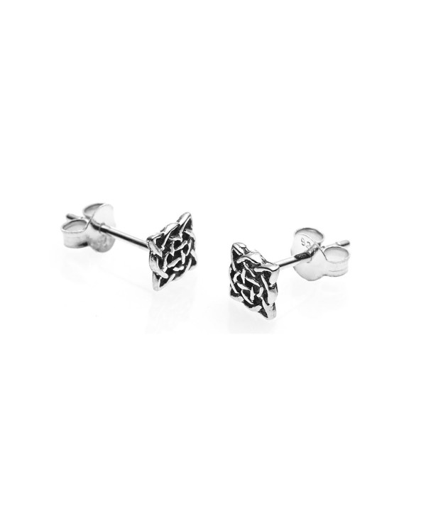 Sterling Silver Square Celtic Earrings