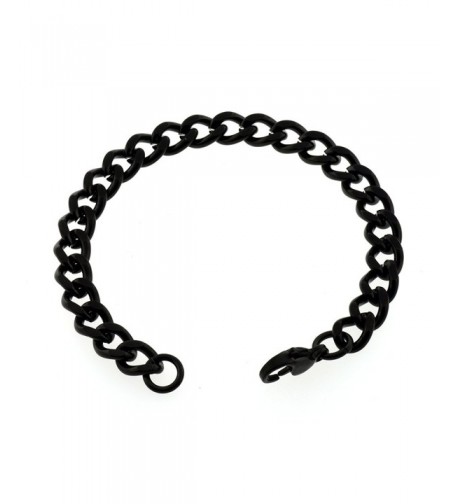 Womens Black Anklet Stainless Inches