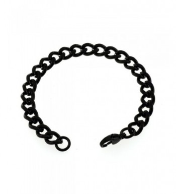 Womens Black Anklet Stainless Inches