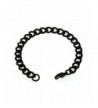 Womens Black Anklet Stainless Inches