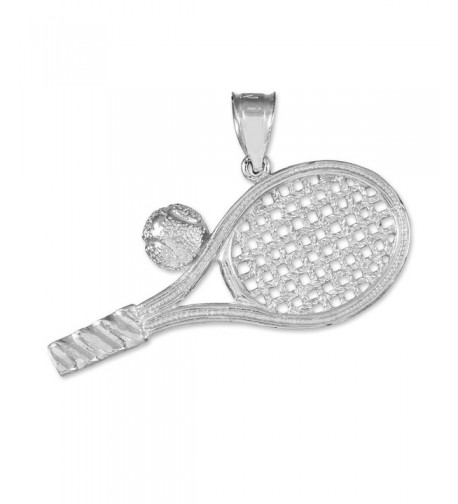 Sterling Silver Smashing Racquet Pendant