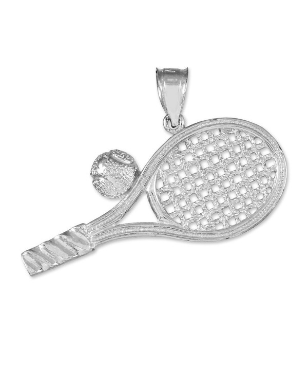 Sterling Silver Smashing Racquet Pendant