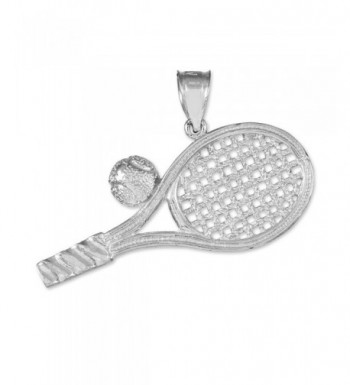 Sterling Silver Smashing Racquet Pendant