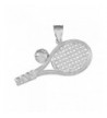 Sterling Silver Smashing Racquet Pendant