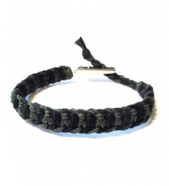 Adjustable Alligator Black Green Bracelet