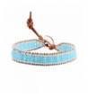 KELITCH Zircon Beaded Bracelet Leather