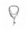 Midnight Cultured Pearls Reconstructed Agate MOP Necklace