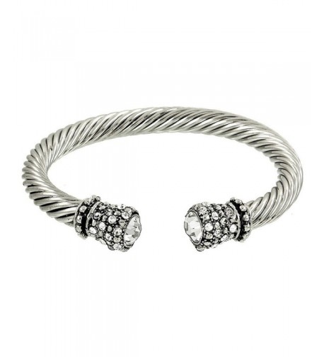 Crystal Rhinestone Cable Bracelet B0323 CR