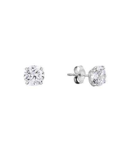 Solitaire Zirconia Earrings butterfly Pushbacks