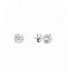 Solitaire Zirconia Earrings butterfly Pushbacks