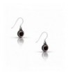 Garnet Dangle Earrings Sterling Silver