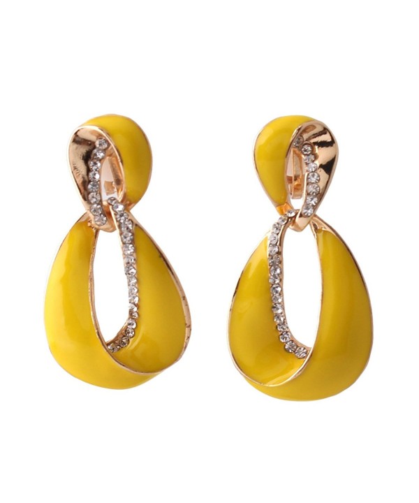 Grace Jun Rhinestone Earrings Statement