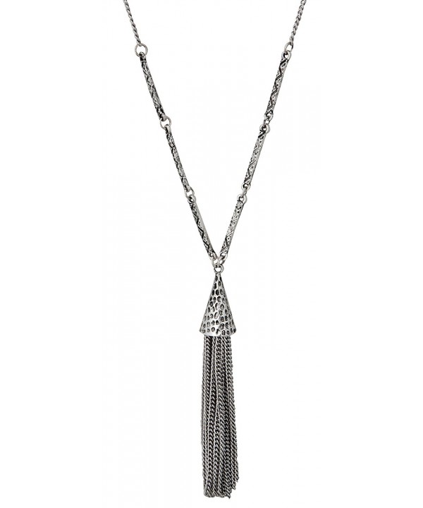 Tassel Hammered Necklace SPUNKYsoul Collection