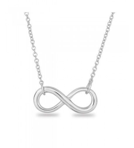 Rhodium Sterling Classic Infinity Necklace