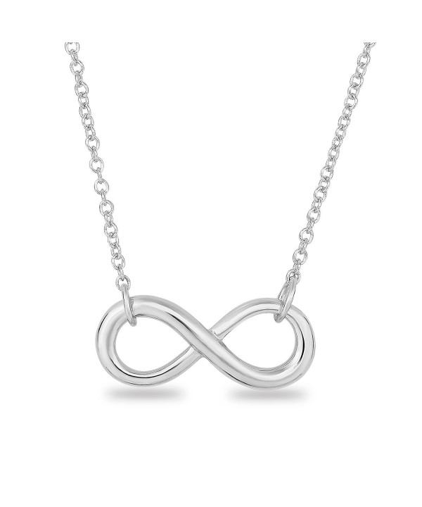 Rhodium Sterling Classic Infinity Necklace