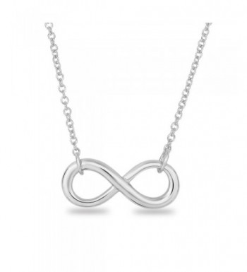 Rhodium Sterling Classic Infinity Necklace