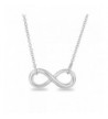 Rhodium Sterling Classic Infinity Necklace