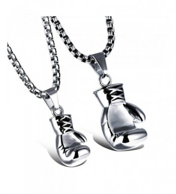 Unisex Titanium Boxing Pendant Necklace