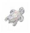 Turtle Sterling Silver Pendant Necklace