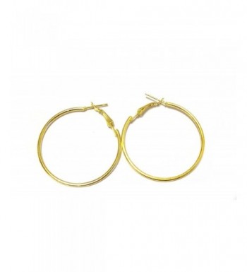 inch Hoop Earrings Gold Silver