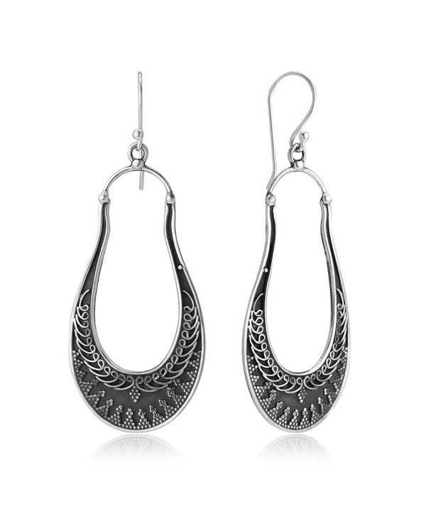 Oxidized Sterling Delicated Filigree Earrings