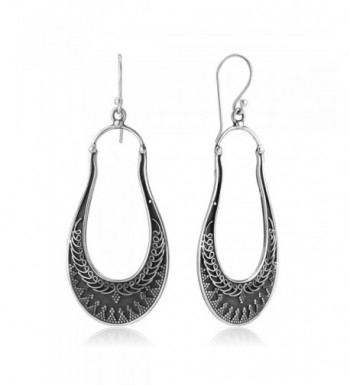 Oxidized Sterling Delicated Filigree Earrings