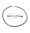 Leather Cord Necklace Black 16