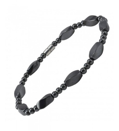 Magnetic Twisted Simulated Hematite Bracelet