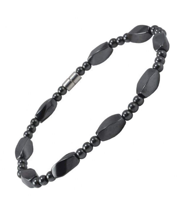 Magnetic Twisted Simulated Hematite Bracelet