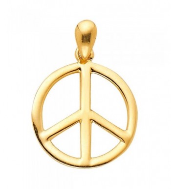 Yellow Gold Peace Charm Pendant