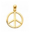 Yellow Gold Peace Charm Pendant