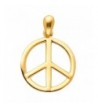 Yellow Gold Peace Charm Pendant