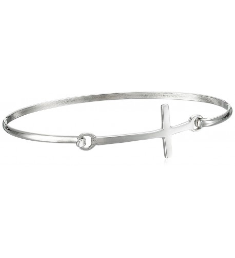Sterling Sideways Christian Religious Bracelet