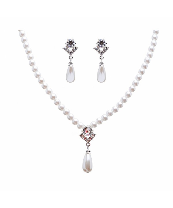 Wedding Jewelry Crystal Teardrop Necklace