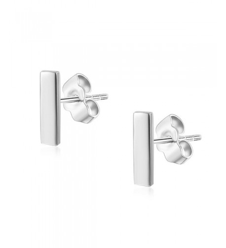 Womens Sterling Silver Push Back Earrings