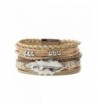 Beige Leather Wrap Bracelet Valentines