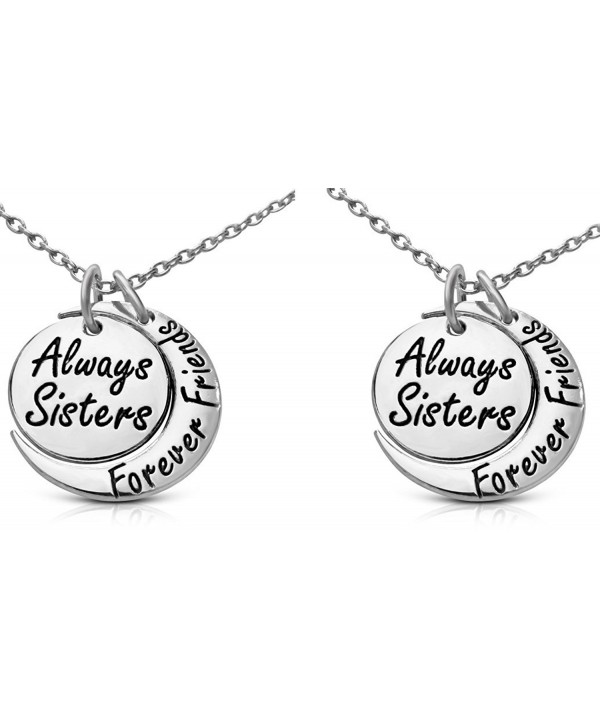 Sisters Forever Friends Inscribed Necklace