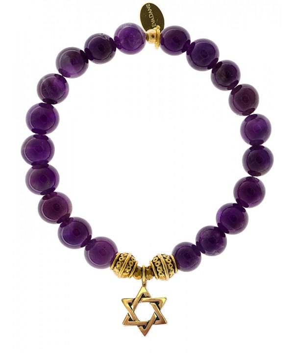 EvaDane Natural Amethyst Gemstone Bracelet