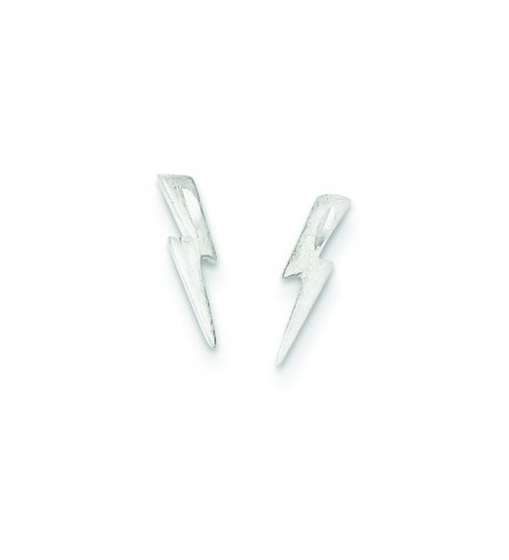 Sterling Silver Lightning Bolt Earrings