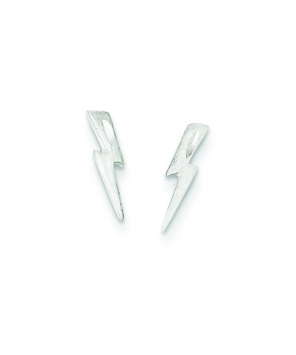 Sterling Silver Lightning Bolt Earrings