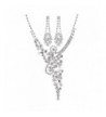 ACCESSORIESFOREVER Wedding Rhinestone Luxurious Necklace