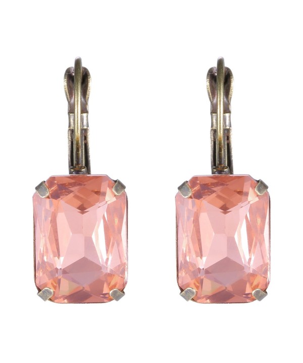 eManco Crystal Earrings Lever back Statement