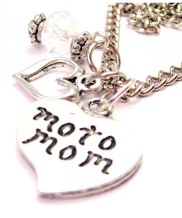 ChubbyChicoCharms Moto Heart Crystal Necklace