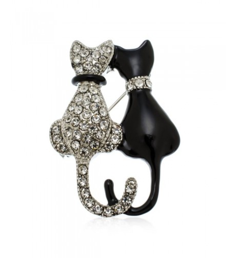 PammyJ Black Crystal Double Brooch