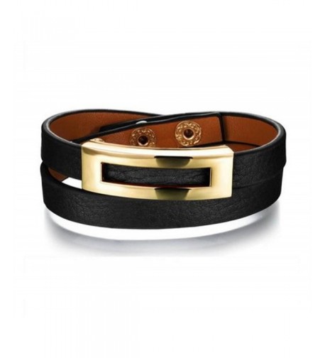 Leather Double Bracelets Bangles Jewelry