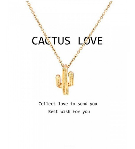 Hanloud Cactus Pendant Necklace Saguaro