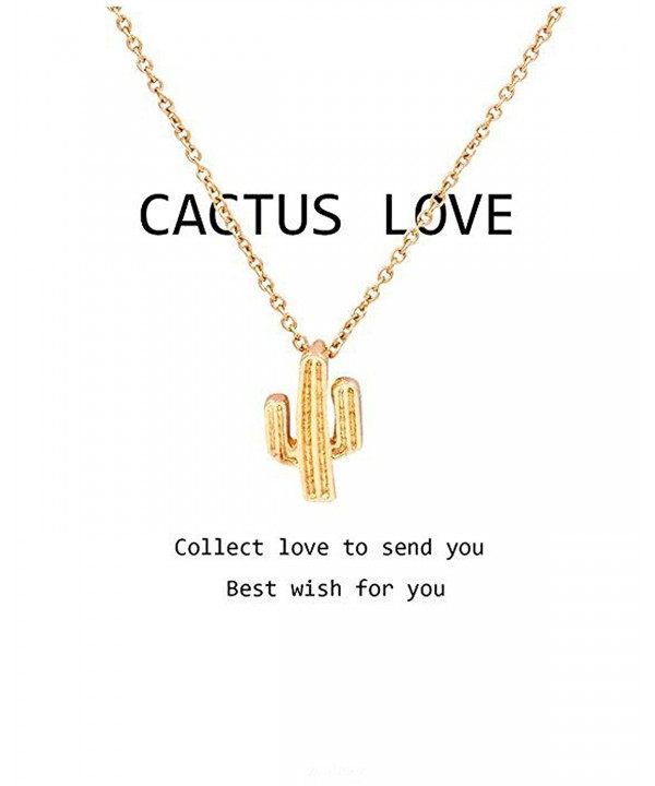 Hanloud Cactus Pendant Necklace Saguaro