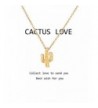 Hanloud Cactus Pendant Necklace Saguaro